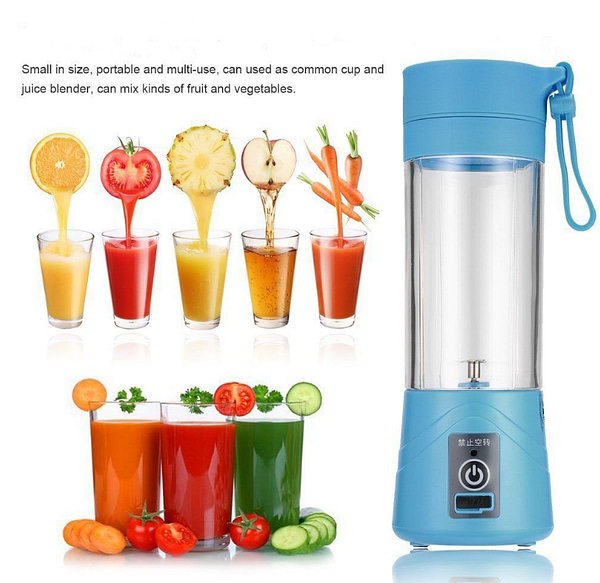 Portable 380ml USB Wireless Automatic Rechargeable Fresh Fruit Juice Blender Bottle Portable Juicer Cup 4 Blades Juicer Blender Cut